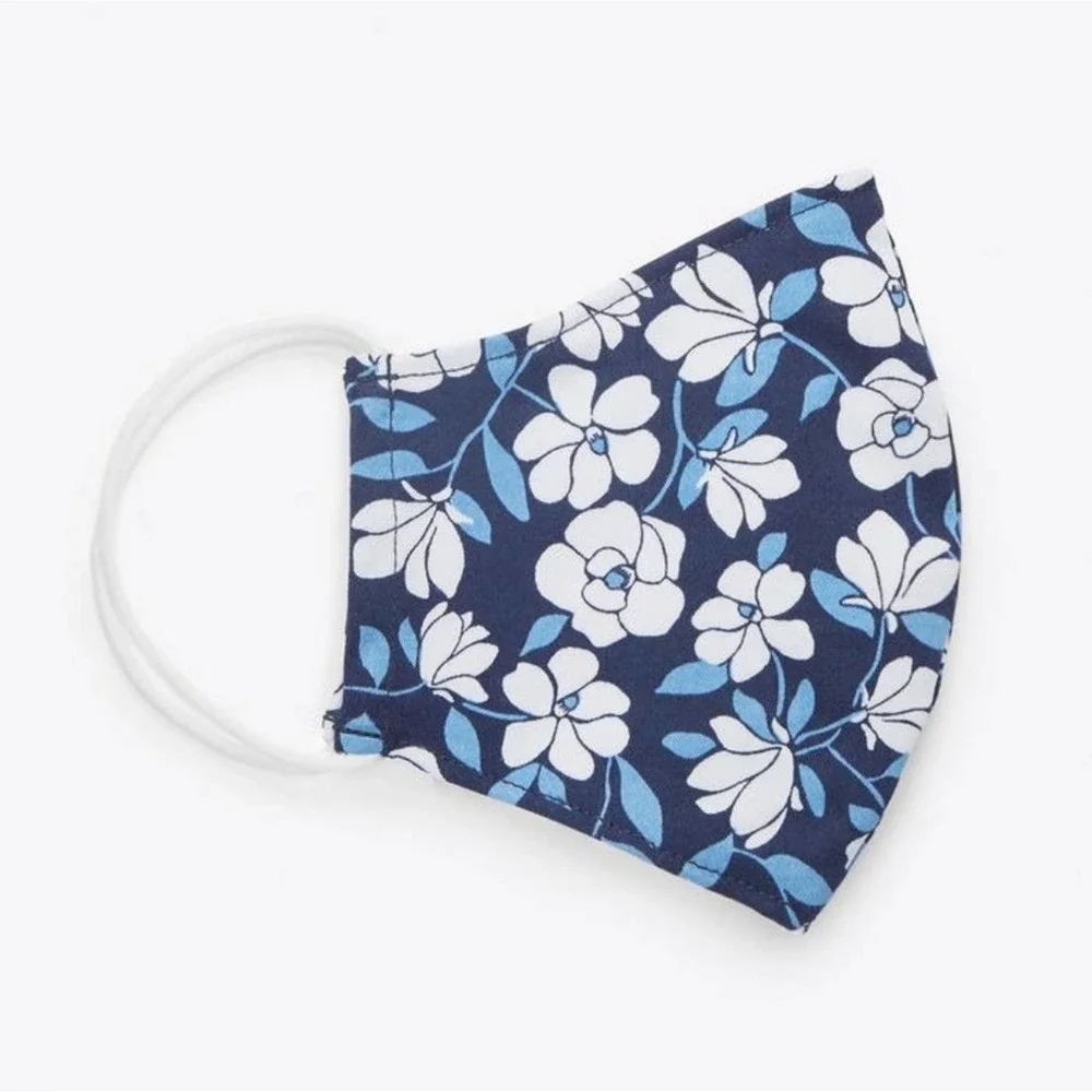 Draper James Face Mask Magnolia Vines Blue NWT